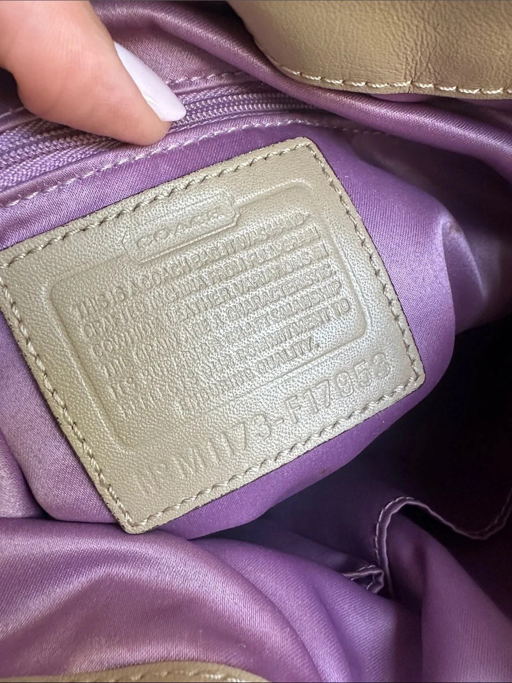 Coach Beige Patent Leather Ashley Shoulder Bag/Crossbody
